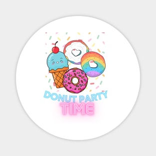 Rock Donut Party Time Magnet